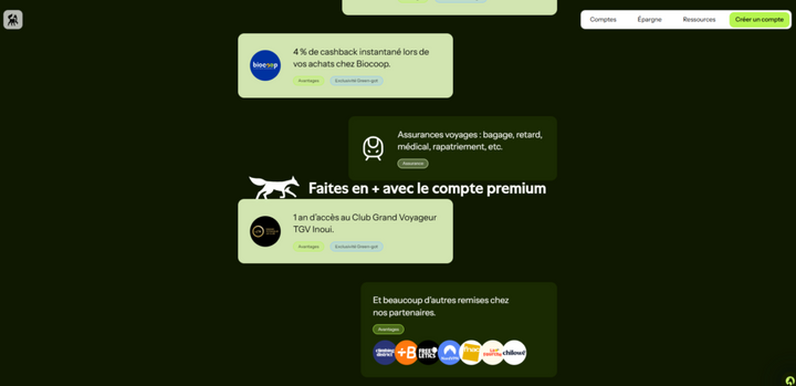 Notre avis sur l'offre Premium du compte courant Green-Got